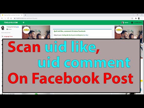 ðŸ’¥Tool scan uid like, comment from Facebook post (get information people like, comment)
