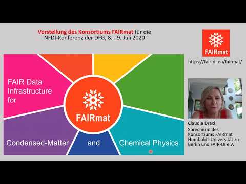 Spokesperson Claudia Draxl: Introduction to FAIRmat | NFDI Conference 2020