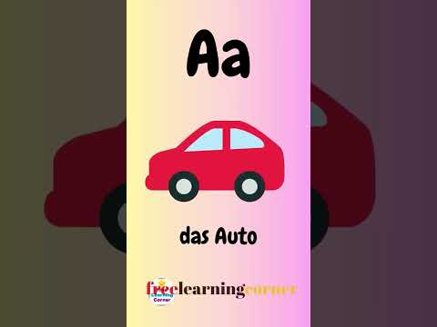 German words starting with the letter A 🍎🚗🍍 #germanlanguage #vocabulary #freelearning #funlearning