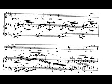 Florent Schmitt - Tristesse au Jardin for Voice and Piano, Op. 52 (1908) [Score-Video]