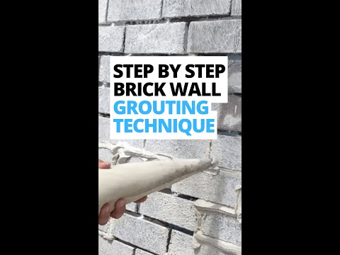 How to grout brick veneer wall