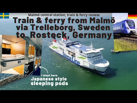 Malmö via Trelleborg in Sweden to Rostock in Germany train & Stena Line overnight ferry MS Skåne