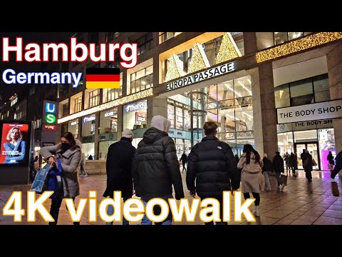 Europa Passage, Shopping mall in Hamburg | Hamburg 4k Walk