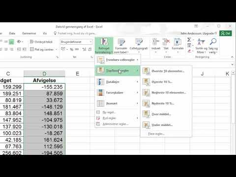 Udvidet Excel Kursus #10 | Betinget formatering Excel 2023