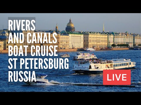 Rivers and Canals of St Petersburg Boat Cruise. LIVE