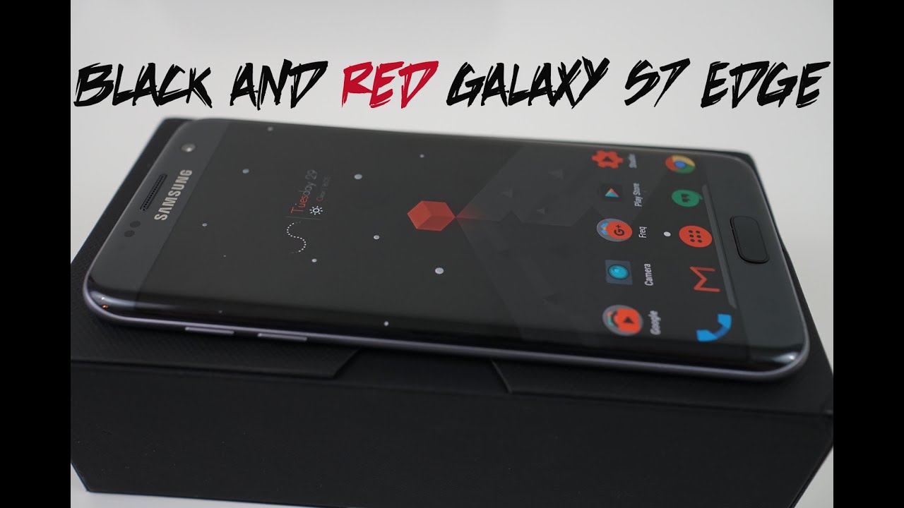 Top Android Custom Themes: Black And Red For Galaxy S7 Edge! - Youtube